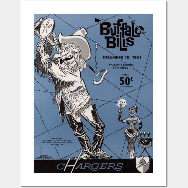 Vintage Buffalo Bills Program Wall Art by DirtyD